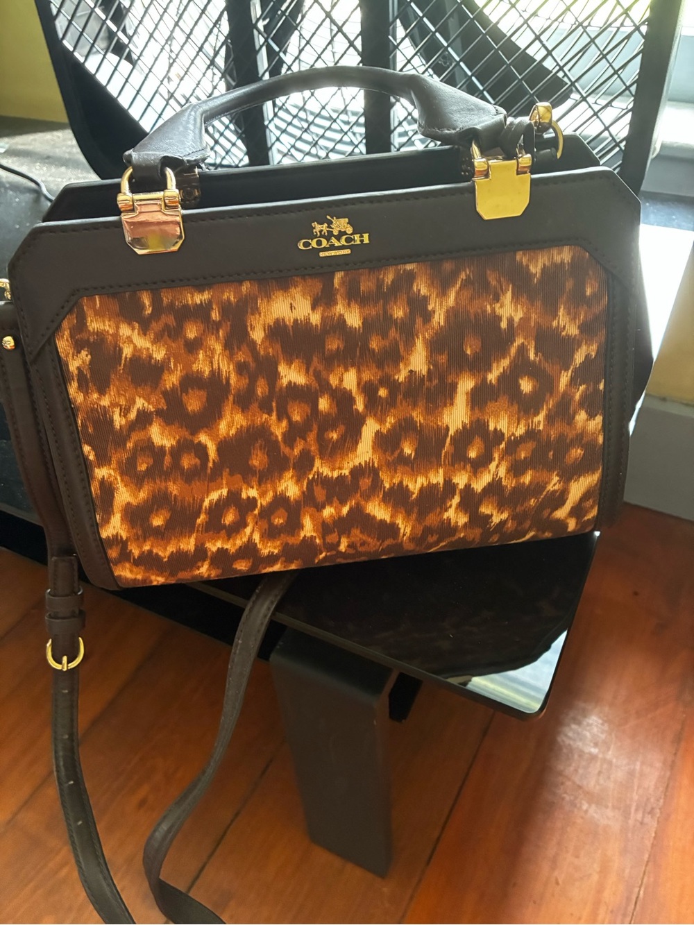 Coach Madison Mini Lexington bag in an Ocelot (leopard) print